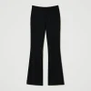 Pantalons Élégants | Pantalons Évasés*TWINSET Milano Pantalon évasé En Sergé De Laine Mélangée Noir