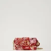 Sacs Porté Épaule | Sacs À Bandoulière*TWINSET Milano Petit Sac à Bandoulière «Amie» Avec Broderie Grandes Fleurs Rouge/Red Plum
