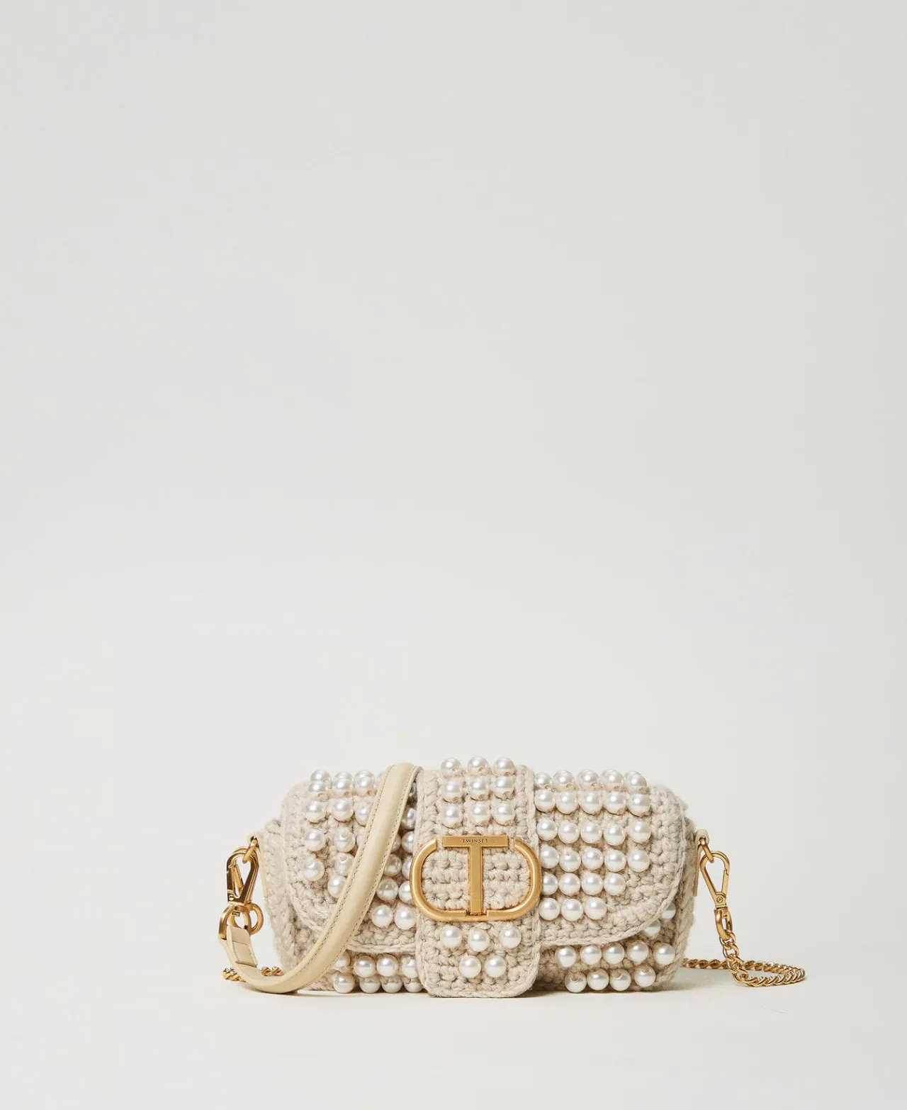 petit_sac__bandoulire_ami_0-3.webp Sacs Porté Épaule | Sacs À Bandoulière*TWINSET Milano Petit Sac à Bandoulière «Amie» En Crochet Avec Perles Blanc « Old White »