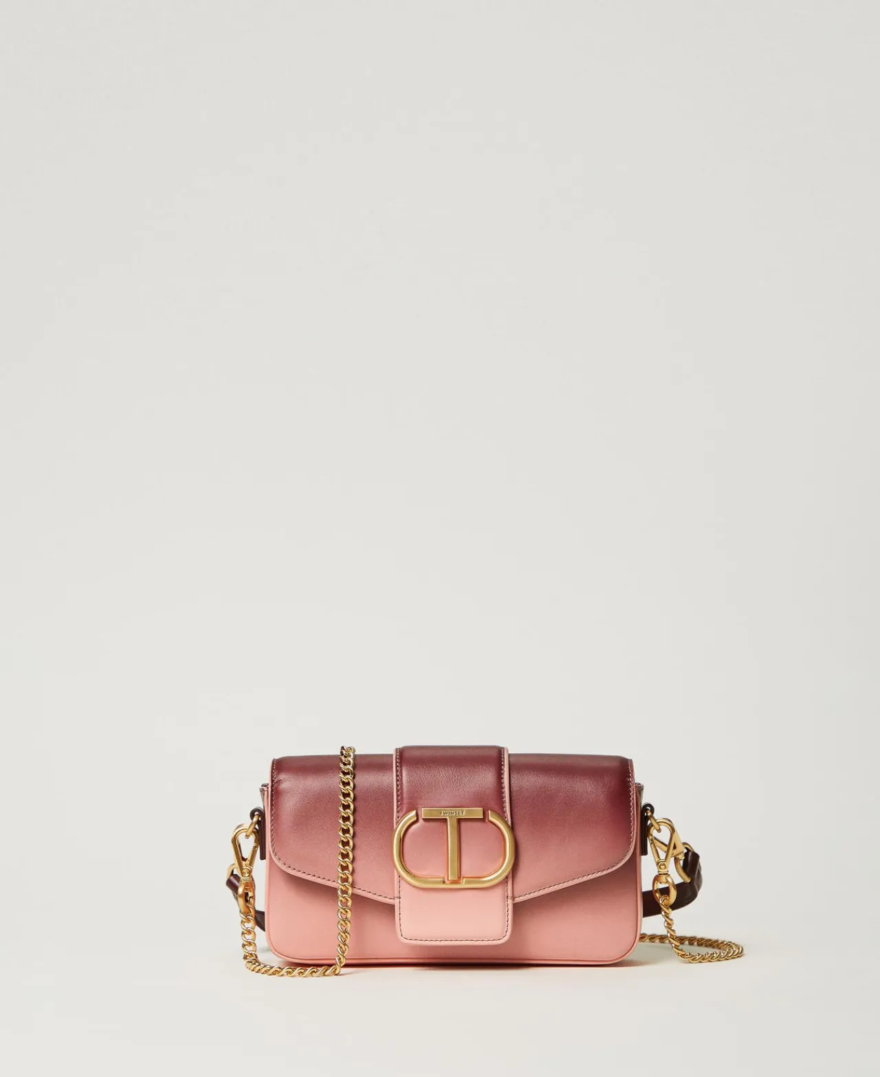 petit_sac__bandoulire_ami_0-5.webp Mini Sacs | Sacs Porté Épaule*TWINSET Milano Petit Sac à Bandoulière «Amie» En Cuir Dégradé Rouge Pompéien