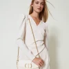Sacs Porté Épaule | Sacs À Bandoulière*TWINSET Milano Petit Sac à Bandoulière «Amie» En Cuir Blanc « Old White »