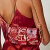 petit_sac__bandoulire_ami_1-2.webp Sacs Porté Épaule | Sacs À Bandoulière*TWINSET Milano Petit Sac à Bandoulière «Amie» Avec Broderie Grandes Fleurs Rouge/Red Plum