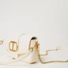 Sacs Porté Épaule | Sacs À Bandoulière*TWINSET Milano Petit Sac à Bandoulière «Amie» En Cuir Blanc « Old White »