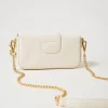 Sacs Porté Épaule | Sacs À Bandoulière*TWINSET Milano Petit Sac à Bandoulière «Amie» En Cuir Blanc « Old White »
