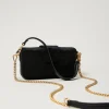 petit_sac__bandoulire_ami_3.webp Sacs Porté Épaule | Sacs À Bandoulière*TWINSET Milano Petit Sac à Bandoulière «Amie» En Velours Brodé Noir