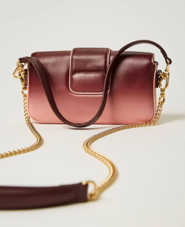 Mini Sacs | Sacs Porté Épaule*TWINSET Milano Petit Sac à Bandoulière «Amie» En Cuir Dégradé Rouge Pompéien