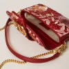 petit_sac__bandoulire_ami_4-2.webp Sacs Porté Épaule | Sacs À Bandoulière*TWINSET Milano Petit Sac à Bandoulière «Amie» Avec Broderie Grandes Fleurs Rouge/Red Plum