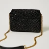 petit_sac__bandoulire_dre_3.webp Sacs Porté Épaule | Sacs À Bandoulière*TWINSET Milano Petit Sac à Bandoulière «Dreamy» En Velours Brodé Noir