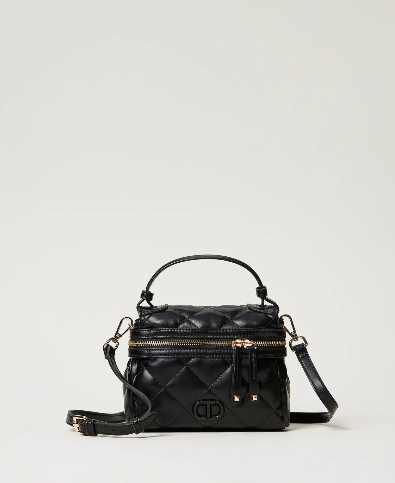 petit_sac__main_ccile_mat_0.webp Mini Sacs | Sacs Porté Épaule*TWINSET Milano Petit Sac à Main «Cécile» Matelassé Noir