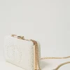 Sacs Porté Épaule | Sacs À Bandoulière*TWINSET Milano Pochette Avec Perles Et Oval T Blanc « Old White »