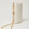 Sacs Porté Épaule | Sacs À Bandoulière*TWINSET Milano Pochette Avec Perles Et Oval T Blanc « Old White »