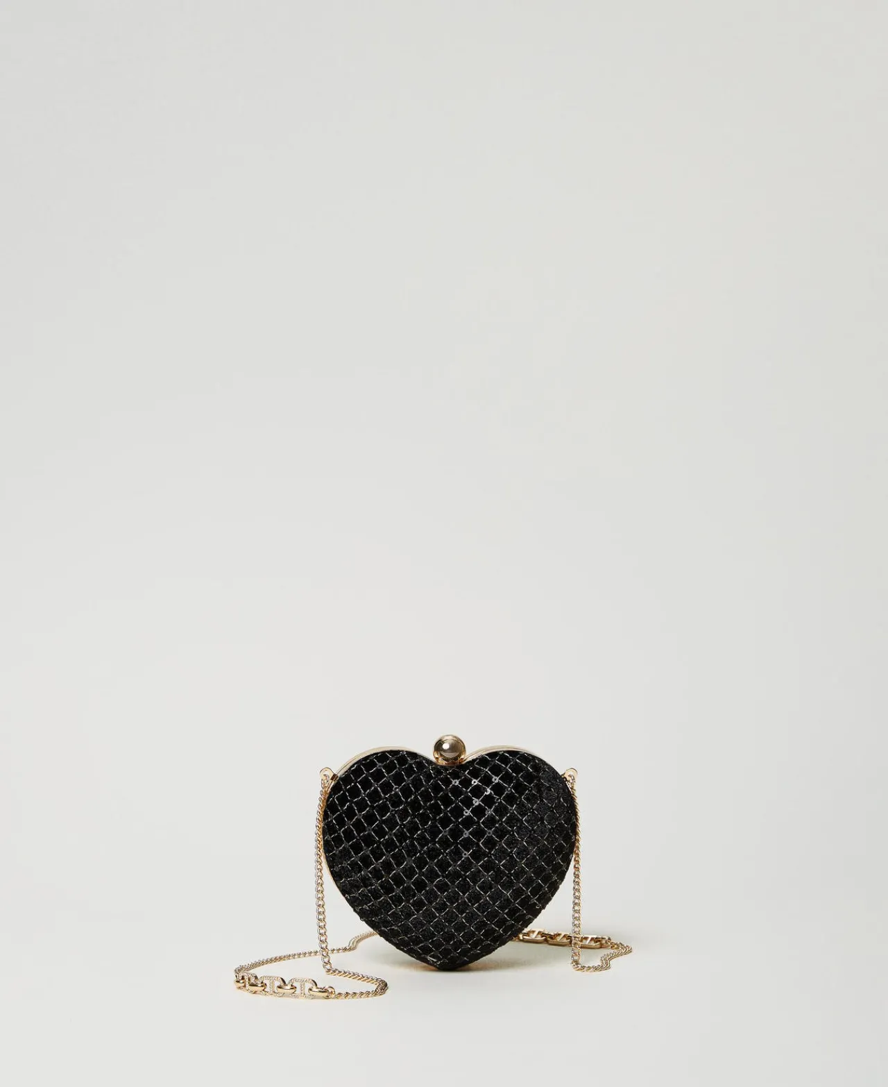 pochette_coup_de_cur_en_v_0.webp Sacs Porté Épaule | Sacs À Bandoulière*TWINSET Milano Pochette «Coup De Cœur» En Velours Brodé Noir