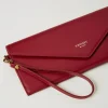 pochette_en_cuir_avec_log_2.webp Sacs À Main*TWINSET Milano Pochette En Cuir Avec Logo Bordeaux