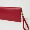 pochette_en_cuir_avec_log_3.webp Sacs À Main*TWINSET Milano Pochette En Cuir Avec Logo Bordeaux