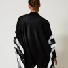 poncho_en_maille_jacquard_2.webp Ponchos*TWINSET Milano Poncho En Maille Jacquard Avec Logo Noir