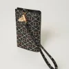 portecartes_avec_lacet_2.webp Portefeuilles Et Porte-Clés*TWINSET Milano Porte-cartes Avec Lacet OVAL T Fleur et Twinset/Noir