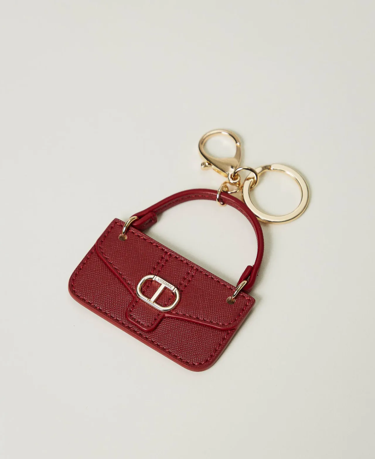 Portefeuilles Et Porte-Clés*TWINSET Milano Porte-clés Sac Avec Oval T Rouge Pompéien
