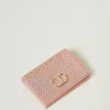 Portefeuilles Et Porte-Clés*TWINSET Milano Portefeuille En Satin Avec Strass Et Oval T Rose « Peachy Keen »