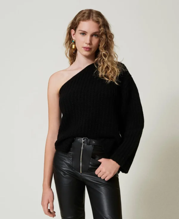 pull_alice_en_laine_et_ca_0.webp Pulls Et Cardigans*TWINSET Milano Pull «Alice» En Laine Et Cachemire Noir