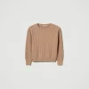 pull_avec_mlange_de_point_1.webp Pulls Et Cardigans*TWINSET Milano Pull Avec Mélange De Points Marron « Sandy Brown »