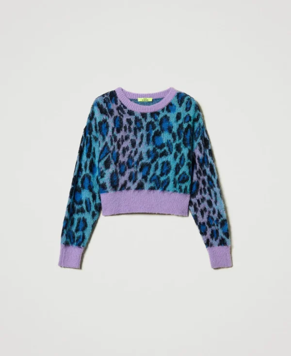 Pulls Et Cardigans*TWINSET Milano Pull Boxy MYFO En Maille Jacquard Jacquard Multicolore Léopard
