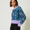 Pulls Et Cardigans*TWINSET Milano Pull Boxy MYFO En Maille Jacquard Jacquard Multicolore Léopard
