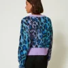 Pulls Et Cardigans*TWINSET Milano Pull Boxy MYFO En Maille Jacquard Jacquard Multicolore Léopard