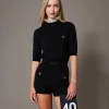 Pulls Et Cardigans*TWINSET Milano Pull «Charlotte» En Mohair Mélangé Avec Dentelle Noir