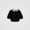 Pulls Et Cardigans*TWINSET Milano Pull «Charlotte» En Mohair Mélangé Avec Dentelle Noir