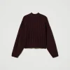 pull_col_montant_avec_tor_1.webp Pulls Et Cardigans*TWINSET Milano Pull Col Montant Avec Torsades Et Strass Potent Purple