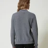 pull_col_montant_en_cache_3.webp Pulls Et Cardigans*TWINSET Milano Pull Col Montant En Cachemire Gris moyen chiné