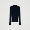 pull_col_montant_sans_cou_1.webp Pulls Et Cardigans*TWINSET Milano Pull Col Montant Sans Coutures En Laine Noir