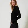 pull_col_montant_sans_cou_2.webp Pulls Et Cardigans*TWINSET Milano Pull Col Montant Sans Coutures En Laine Noir