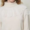 pull_col_roul_en_laine_et_5.webp Pulls Et Cardigans*TWINSET Milano Pull Col Roulé En Laine Et Cachemire Blanc « Old White »