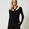 Pulls Et Cardigans*TWINSET Milano Pull Côtelé Avec Ajour Noir