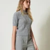 pull_en_coton_et_cachemir_3.webp Pulls Et Cardigans*TWINSET Milano Pull En Coton Et Cachemire Avec Logo Gris Chiné Foncé
