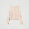 Pulls Et Cardigans*TWINSET Milano Pull En Mohair Mélangé Avec Différents Points Rose « Peach Pink »