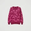 pull_jacquard_en_fil_tree_1.webp Pulls Et Cardigans*TWINSET Milano Pull Jacquard En Fil Treeblend Jacquard Chats Raspberry Radiance/Cone Flower