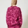 pull_jacquard_en_fil_tree_3.webp Pulls Et Cardigans*TWINSET Milano Pull Jacquard En Fil Treeblend Jacquard Chats Raspberry Radiance/Cone Flower