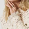 Pulls Et Cardigans*TWINSET Milano Pull Jacquard Point Filet Blanc « Old White »