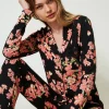 Sous-Vêtements Et Vêtements De Nuit*TWINSET Milano Pyjama Masculin Avec Imprimé Et Dentelle Multicolore Blooming