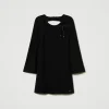 robe_courte_avec_broche_s_1.webp Robes Courtes*TWINSET Milano Robe Courte Avec Broche Strassée Noir