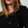 robe_courte_avec_broche_s_4.webp Robes Courtes*TWINSET Milano Robe Courte Avec Broche Strassée Noir