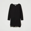 robe_courte_avec_dentelle_1.webp Robes Courtes*TWINSET Milano Robe Courte Avec Dentelle Noir