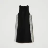 Robes De Cérémonie | Robes Courtes*TWINSET Milano Robe Courte Effet Tissu Natté Avec Perles Noir