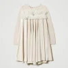 robe_courte_en_chenille_e_1.webp Robes*TWINSET Milano Robe Courte En Chenille Et Tulle Off White
