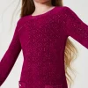 robe_courte_en_maille_jac_4-1.webp Robes*TWINSET Milano Robe Courte En Maille Jacquard Avec Oval T Bicolore Magenta Purple/Pink Orchid