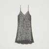 Robes De Cérémonie | Robes Élégantes*TWINSET Milano Robe Courte En Tulle Avec Broderie Réalisée à La Main Gris Anthracite