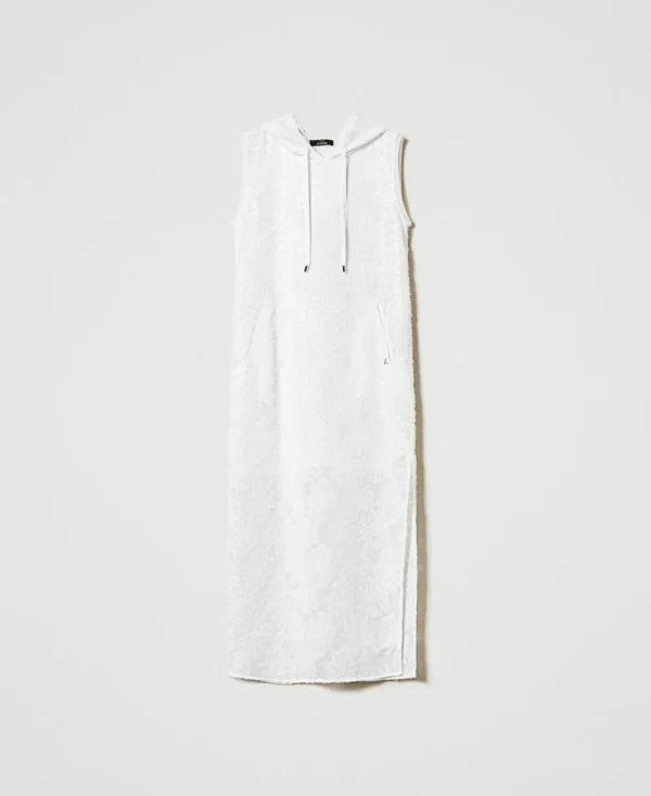 robe_longue_avec_sequins__1.webp Robes Longues*TWINSET Milano Robe Longue Avec Sequins All-over Blanc "Papers"