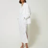 robe_longue_avec_sequins__6.webp Robes Longues*TWINSET Milano Robe Longue Avec Sequins All-over Blanc "Papers"